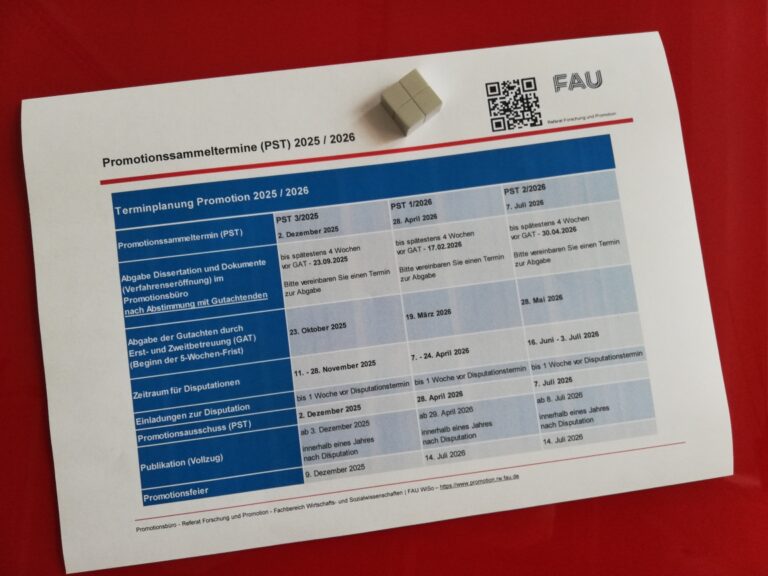 Note the date: Abgabe Dissertation PST 1/2026 spätestens zum 17.02.2026
